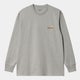 Carhartt American Script LS t-shirt, grey heather