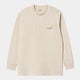 Carhartt American Script LS t-shirt, natural.