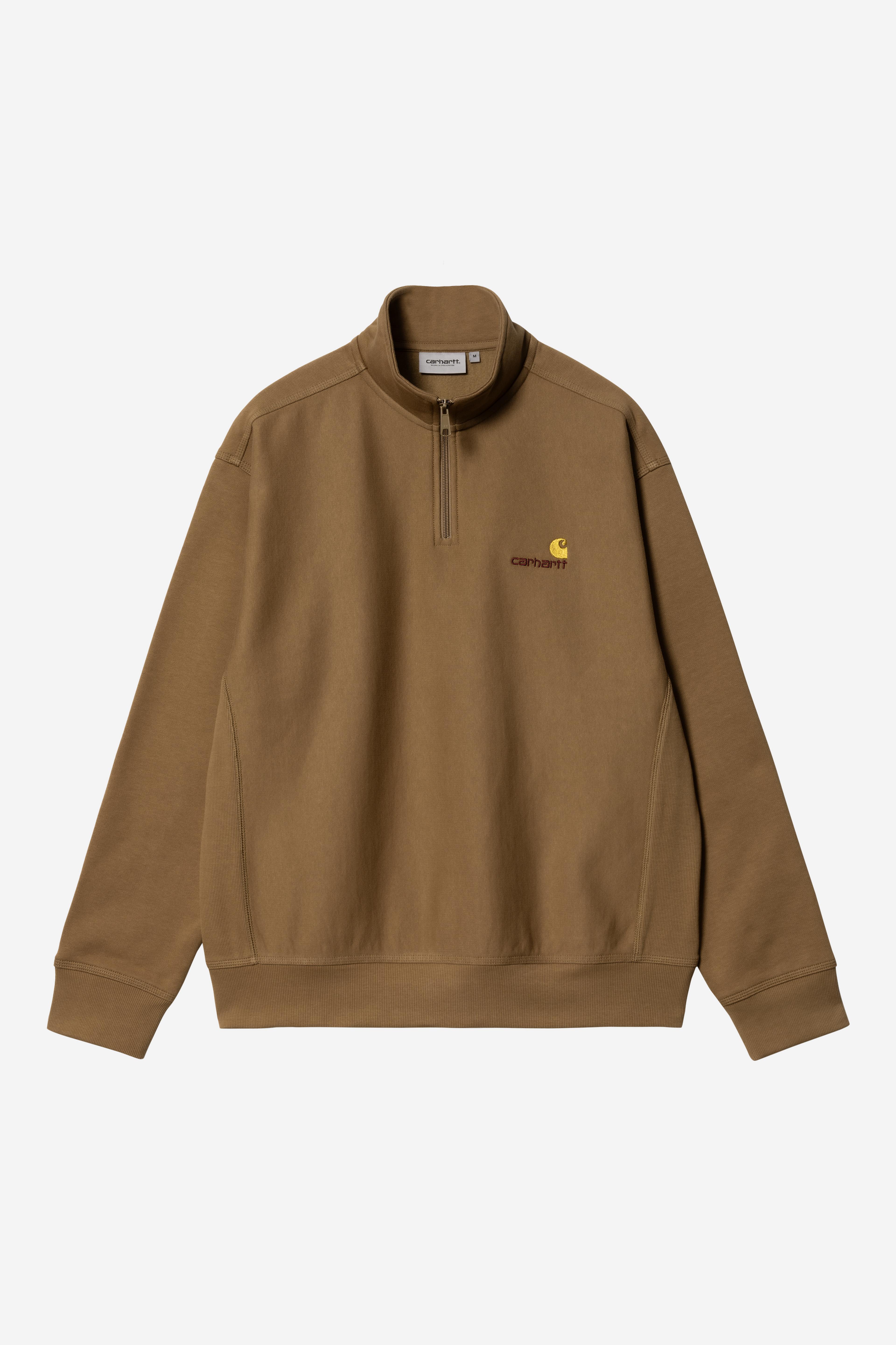 Carhartt Half Zip American Script Sweat, hamilton brown Beyond